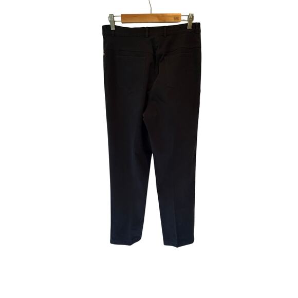 St John Sport by Marie Grey Women’s 10 Black Pants Gold Toned High Waist Stretch - Picture 4 of 13